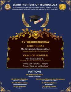 25th Graduation Day on 06.09.2024 | 1.30PM